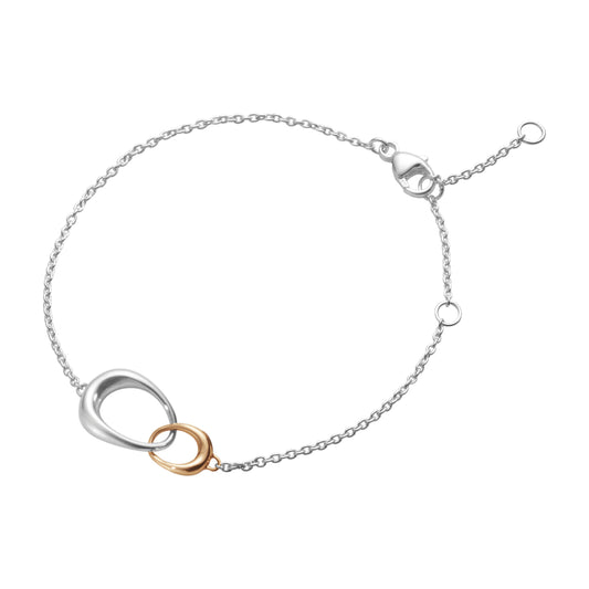 Georg Jensen Silver & Rose Gold Offspring Bracelet 1002371