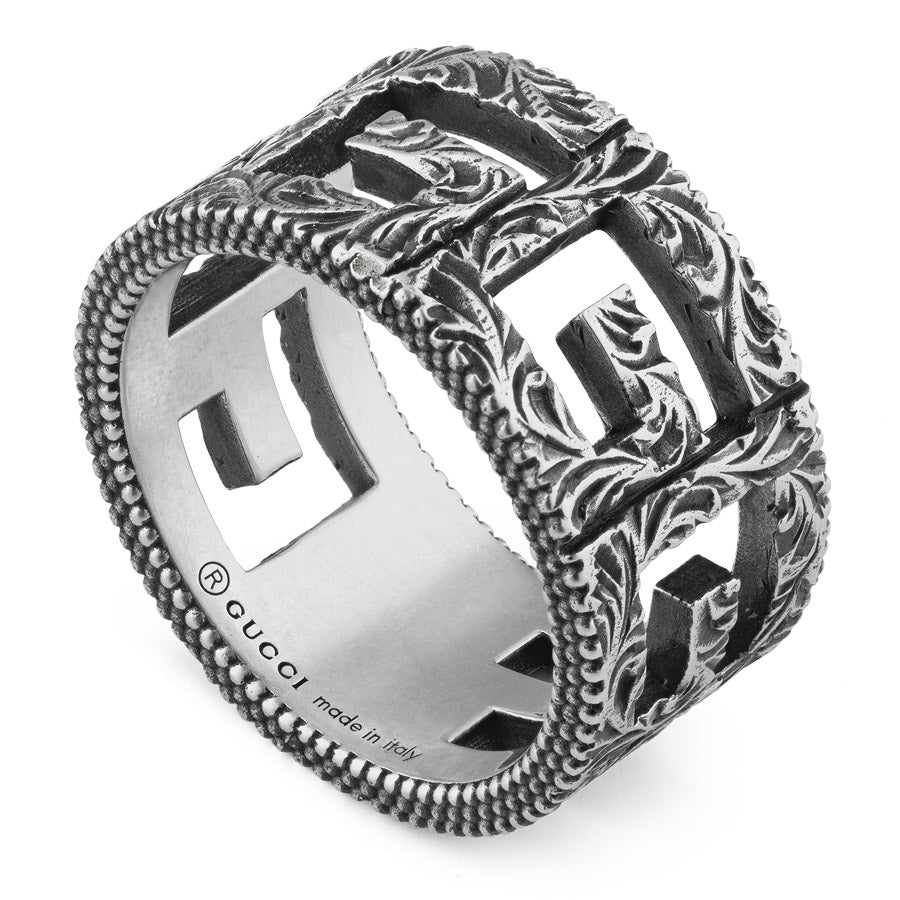 Gucci Square G Cube Silver Ring