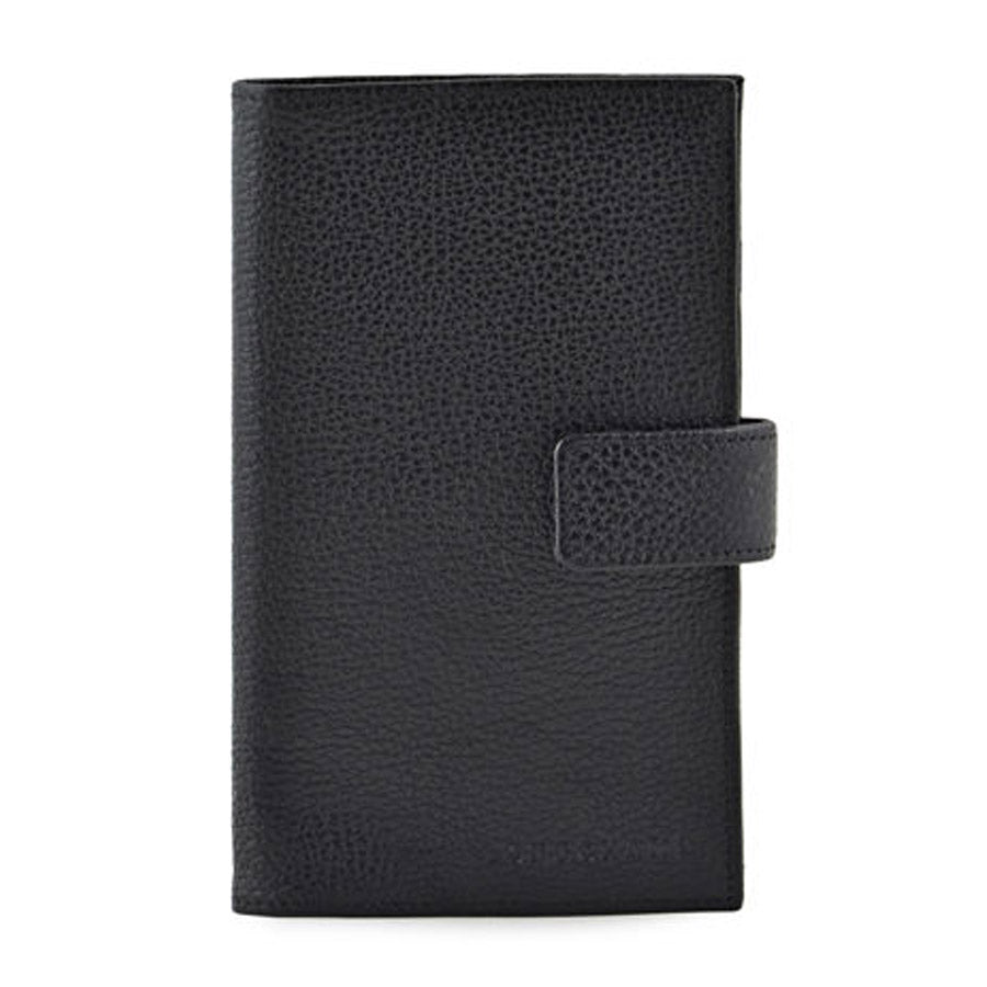 Longchamp Black Foulonne Leather Diary Case