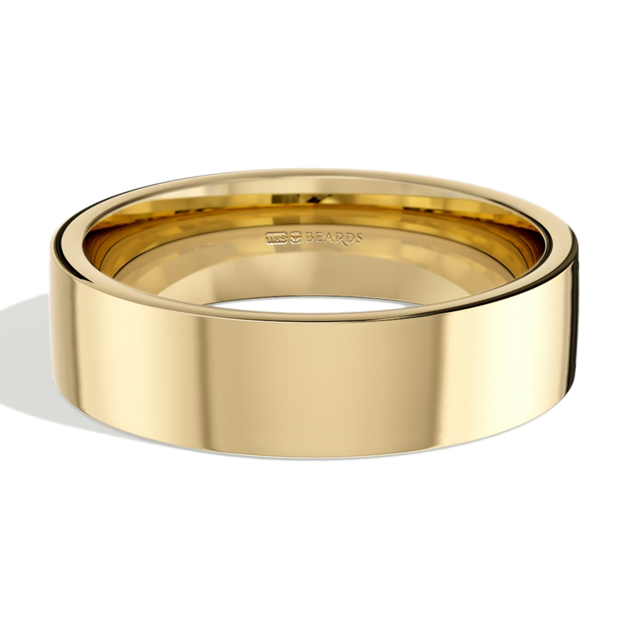 18ct Yellow Gold Flat Court Wedding Band