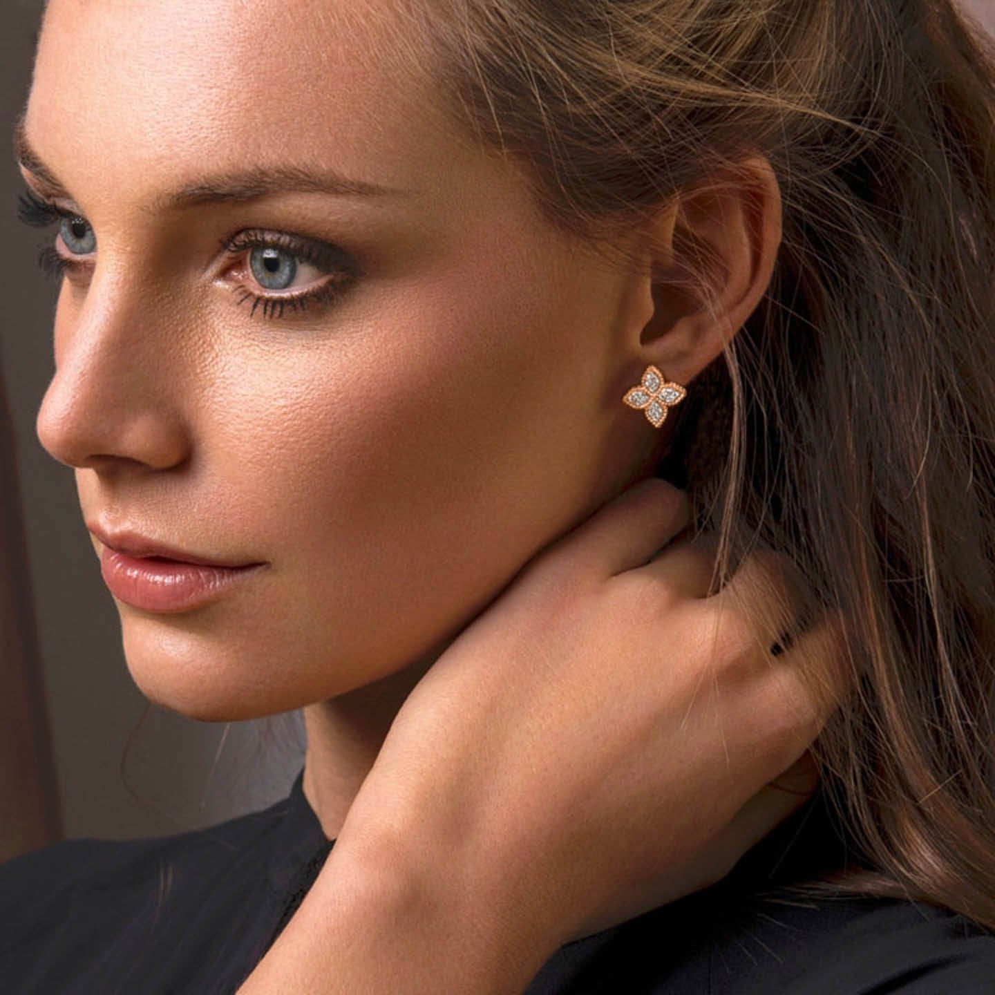 Roberto Coin Princess Flower Earrings M ADR777EA0639_RW