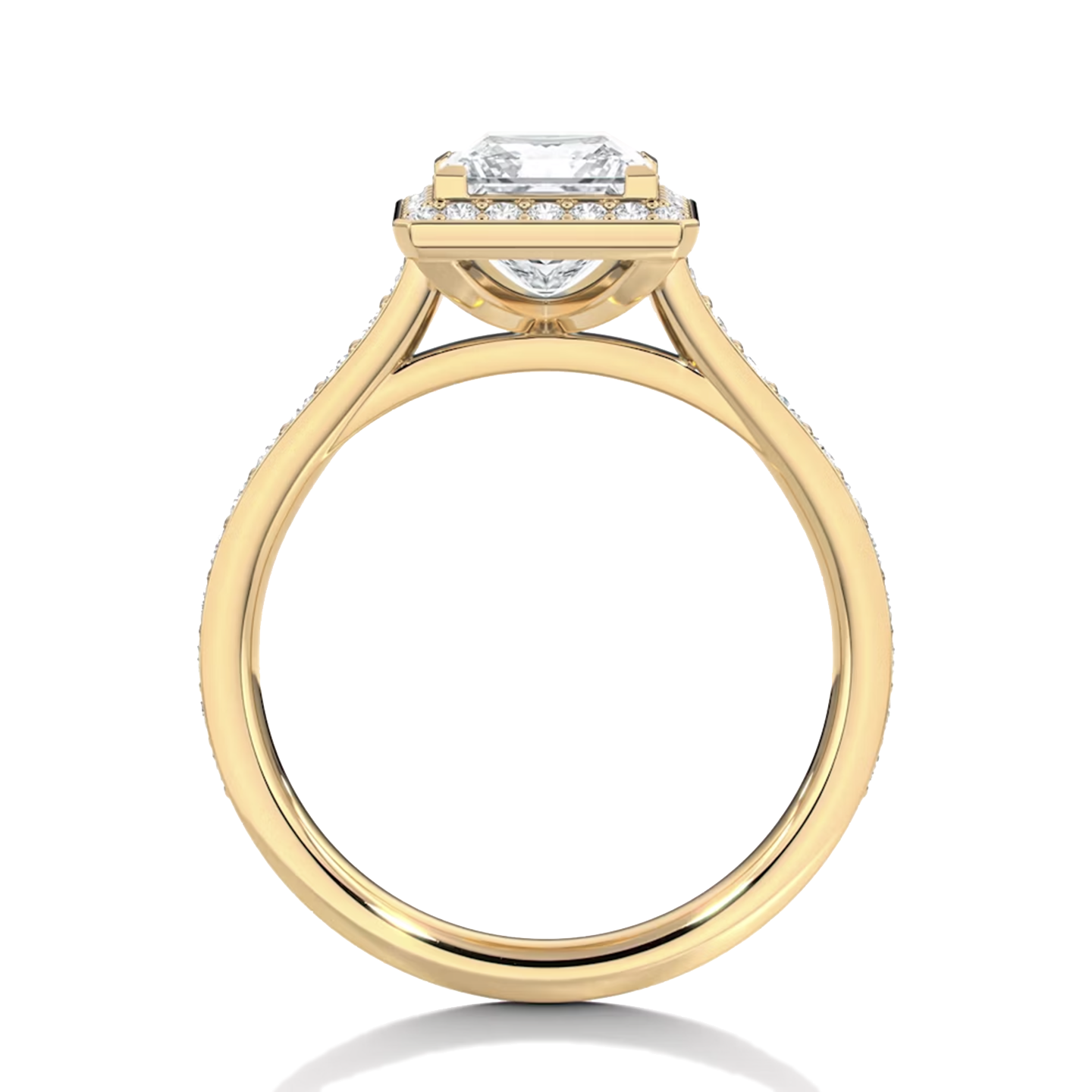 Classic Halo Princess Cut Pave I