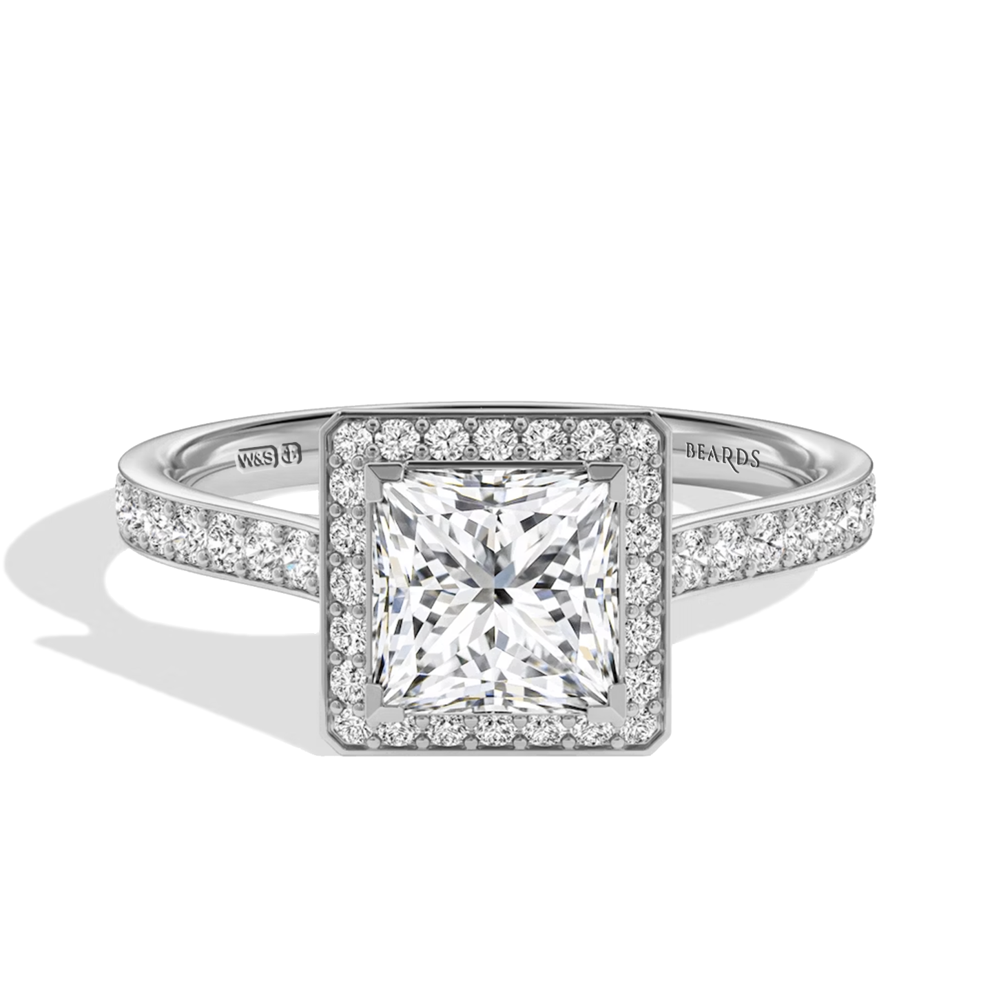 Classic Halo Princess Cut Pave I