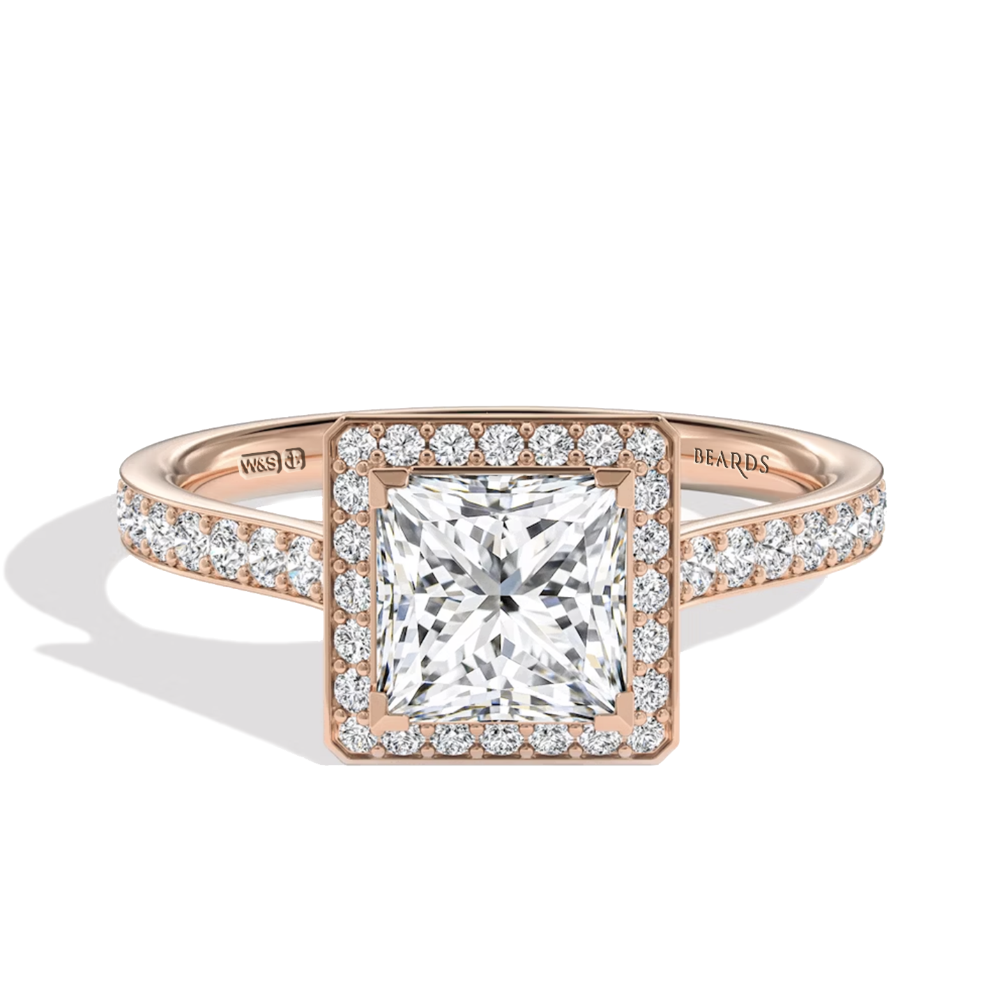 Classic Halo Princess Cut Pave I