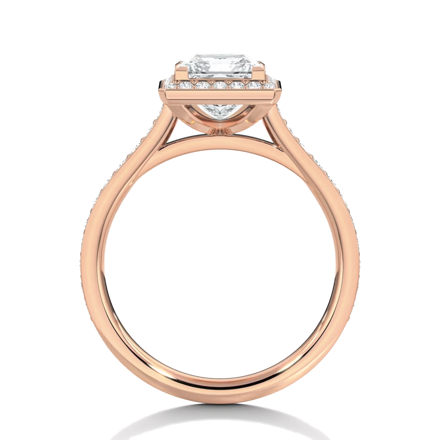 Classic Halo Princess Cut Pave I