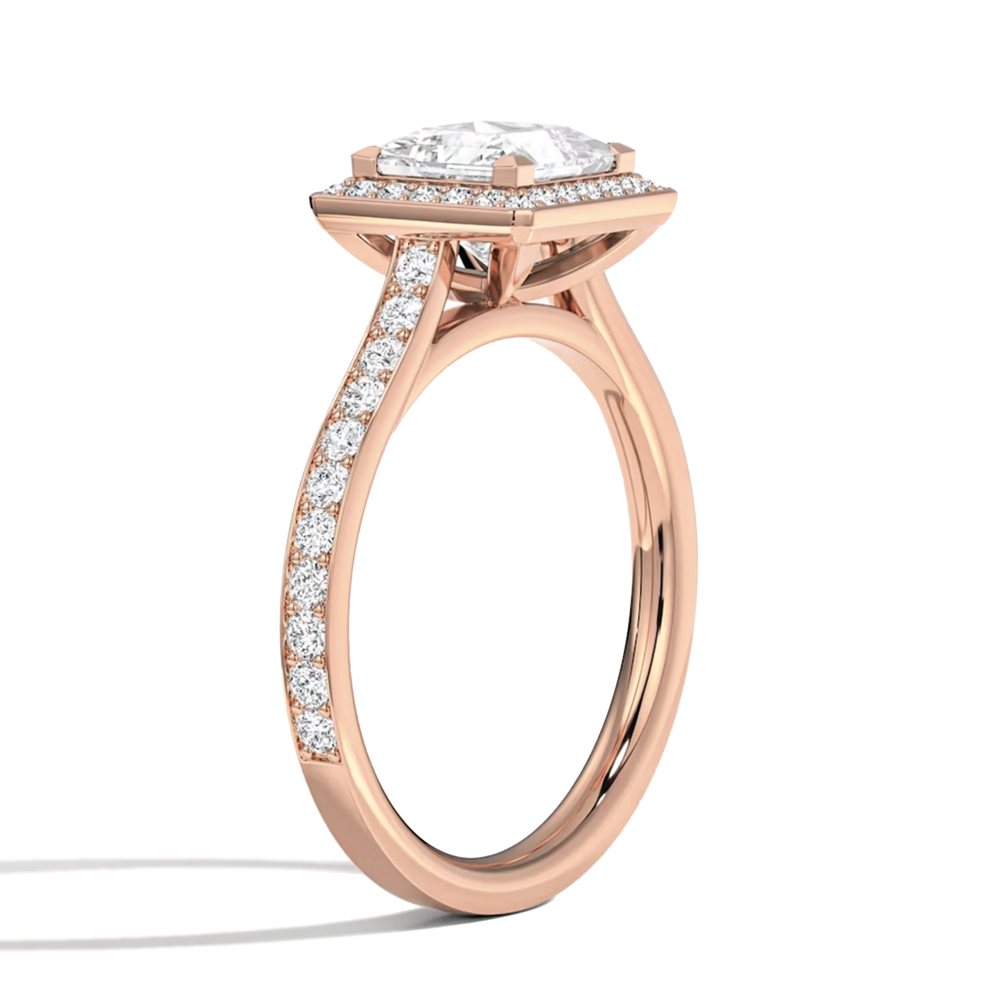Classic Halo Princess Cut Pave I