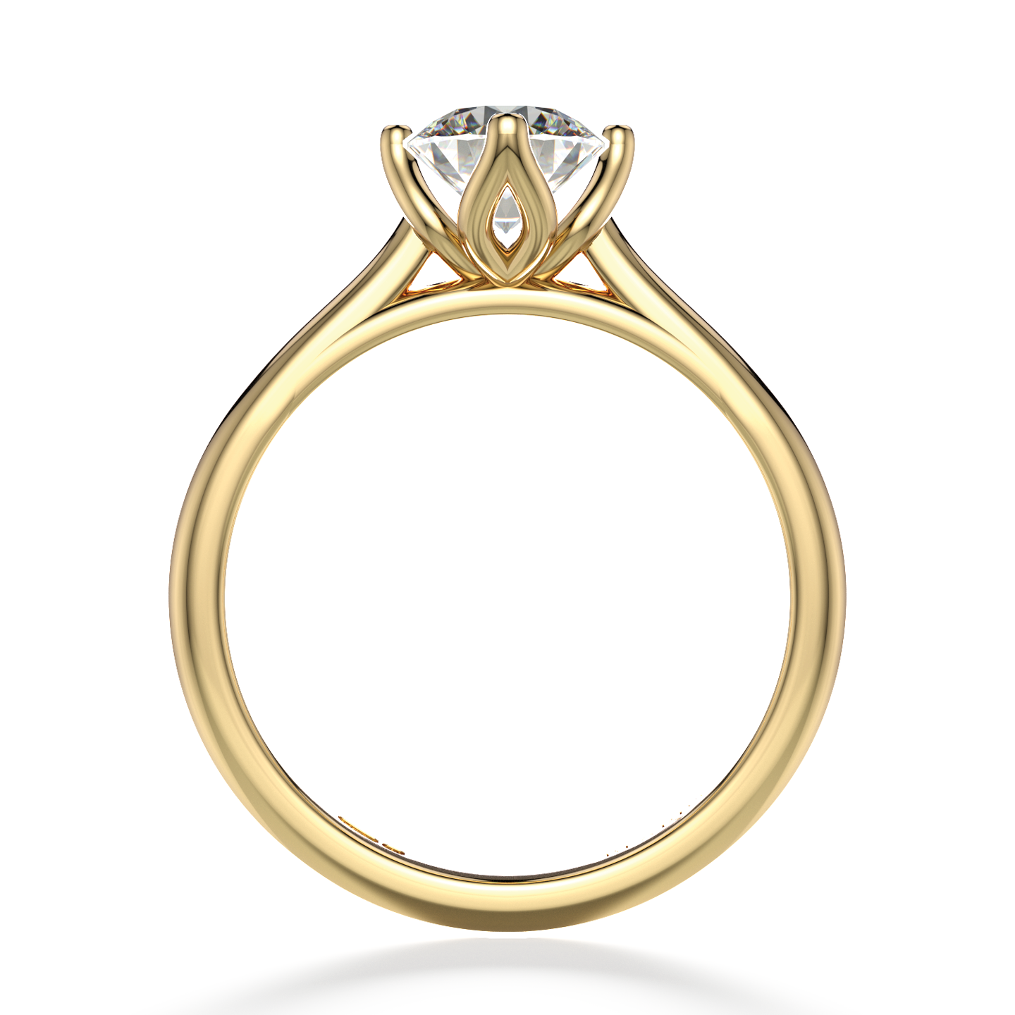 Classic Four Claw Solitaire Yellow Gold