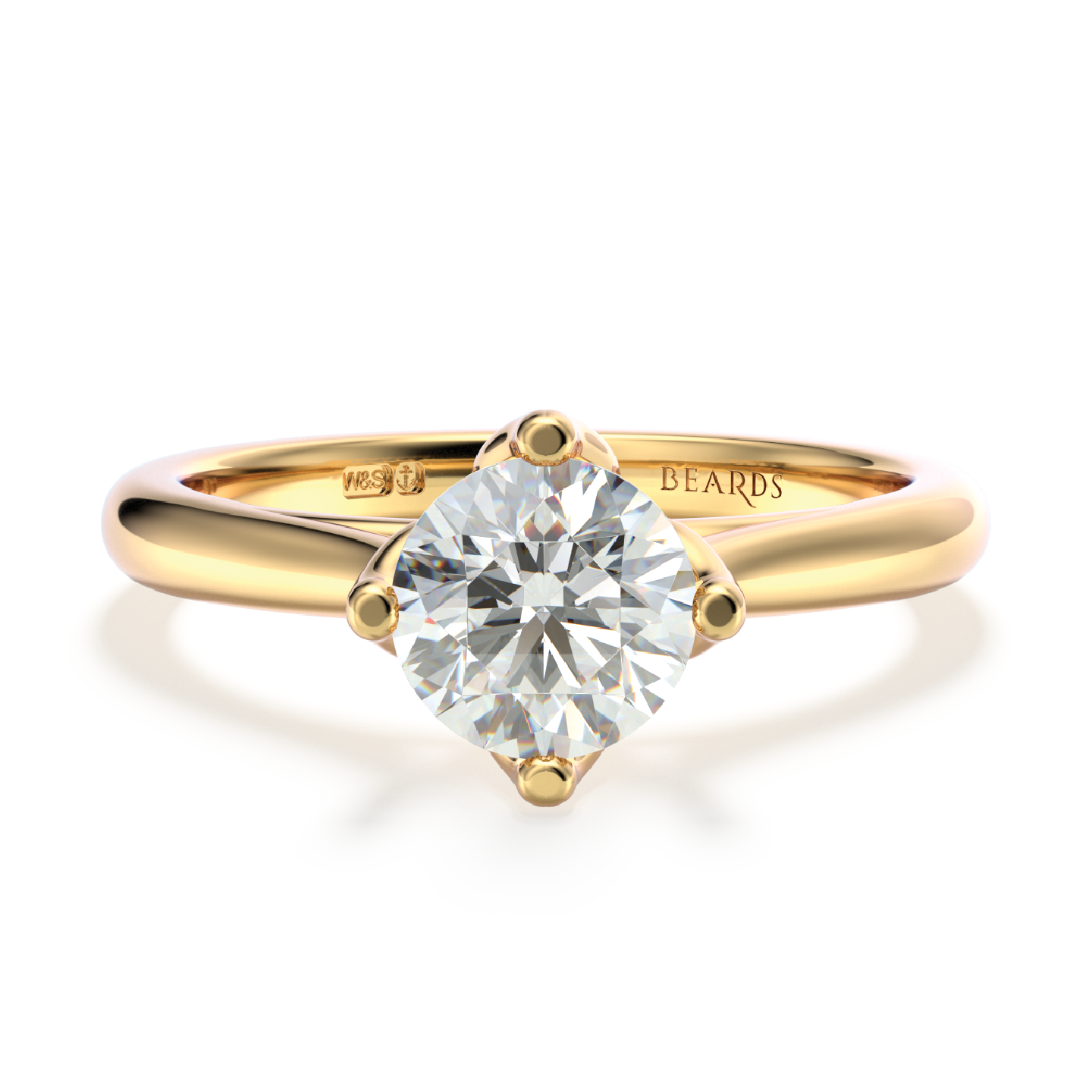 Classic Four Claw Solitaire Yellow Gold