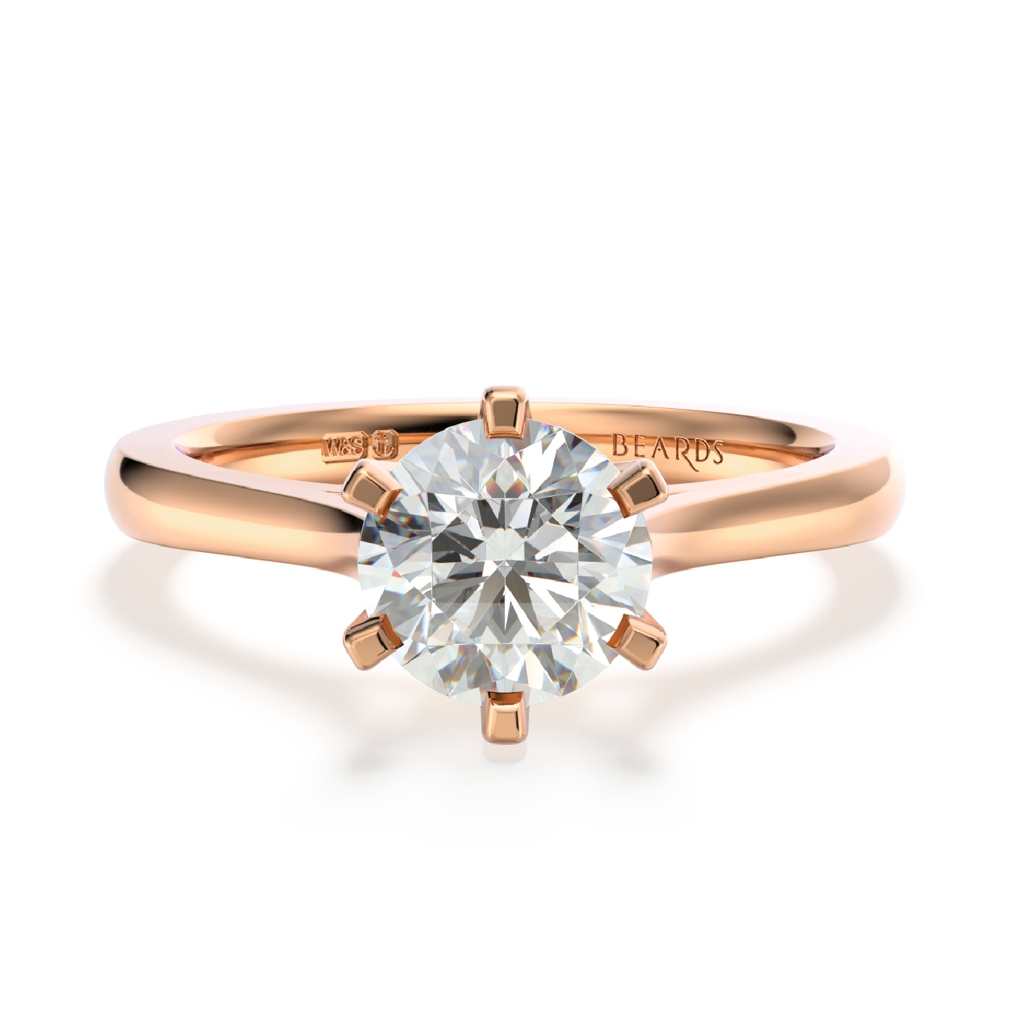 Classic Six Claw Solitaire Rose Gold