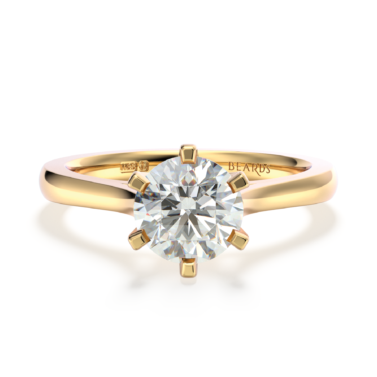 Classic Six Claw Solitaire Yellow Gold