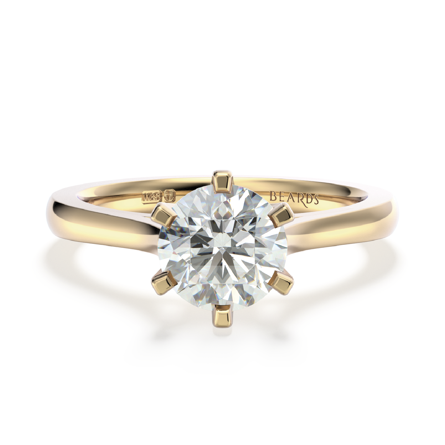Classic Six Claw Solitaire Yellow Gold