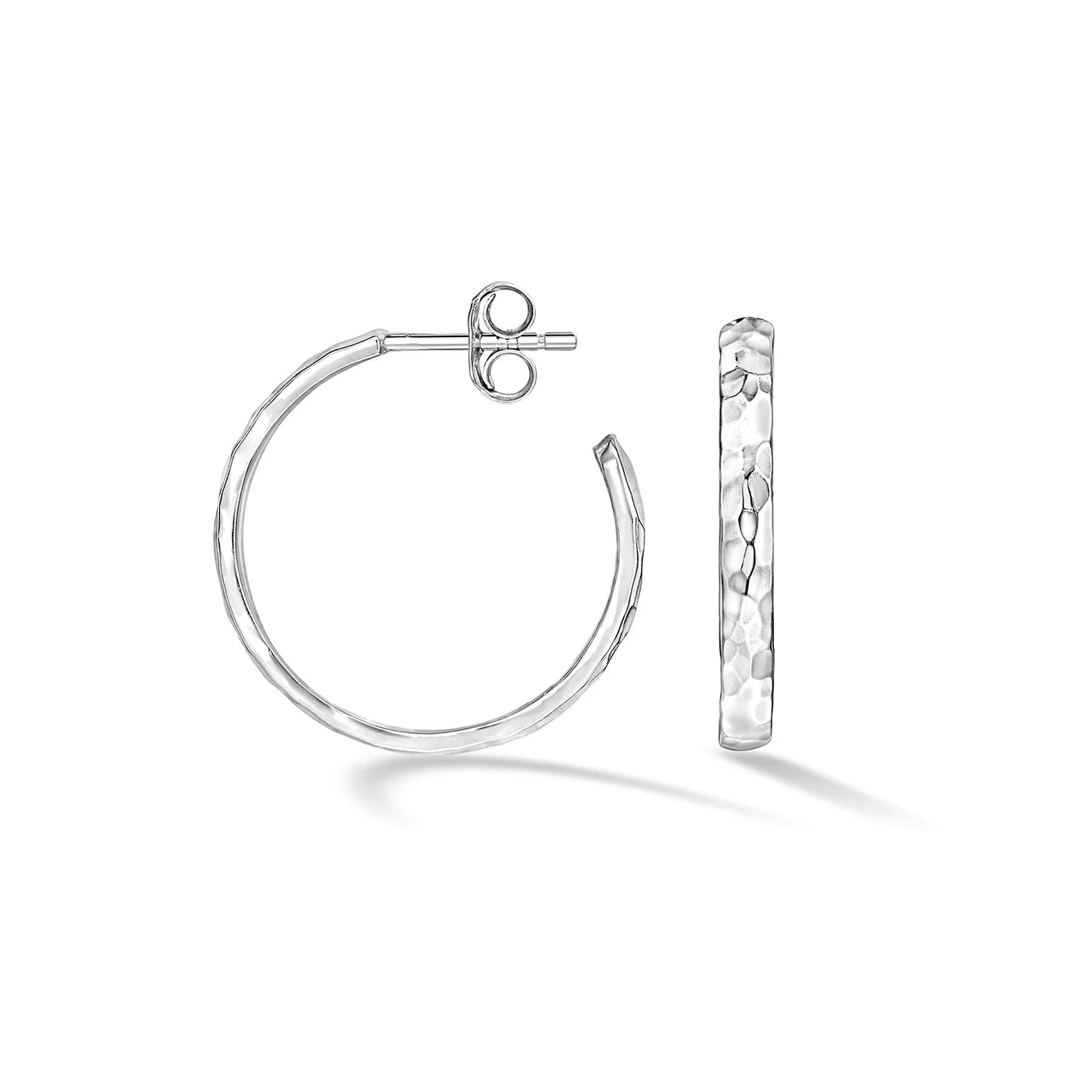 DOWER & HALL 20mm Hammered Hoop Nomad Earrings NE13-S