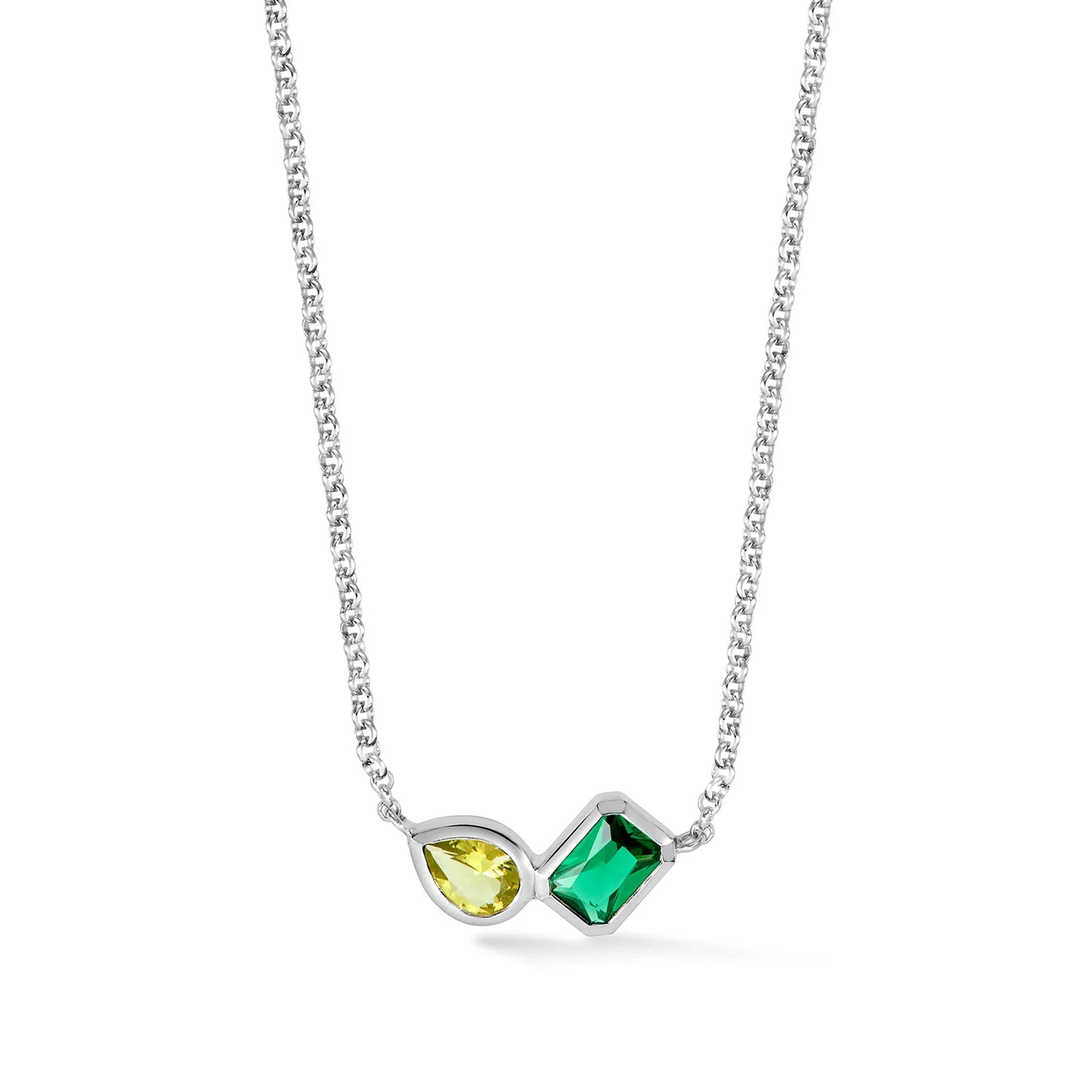 DOWER & HALL Green Garnet & Peridot Duo Tutti Frutti Necklace TWP38-S-GG-PERI-16