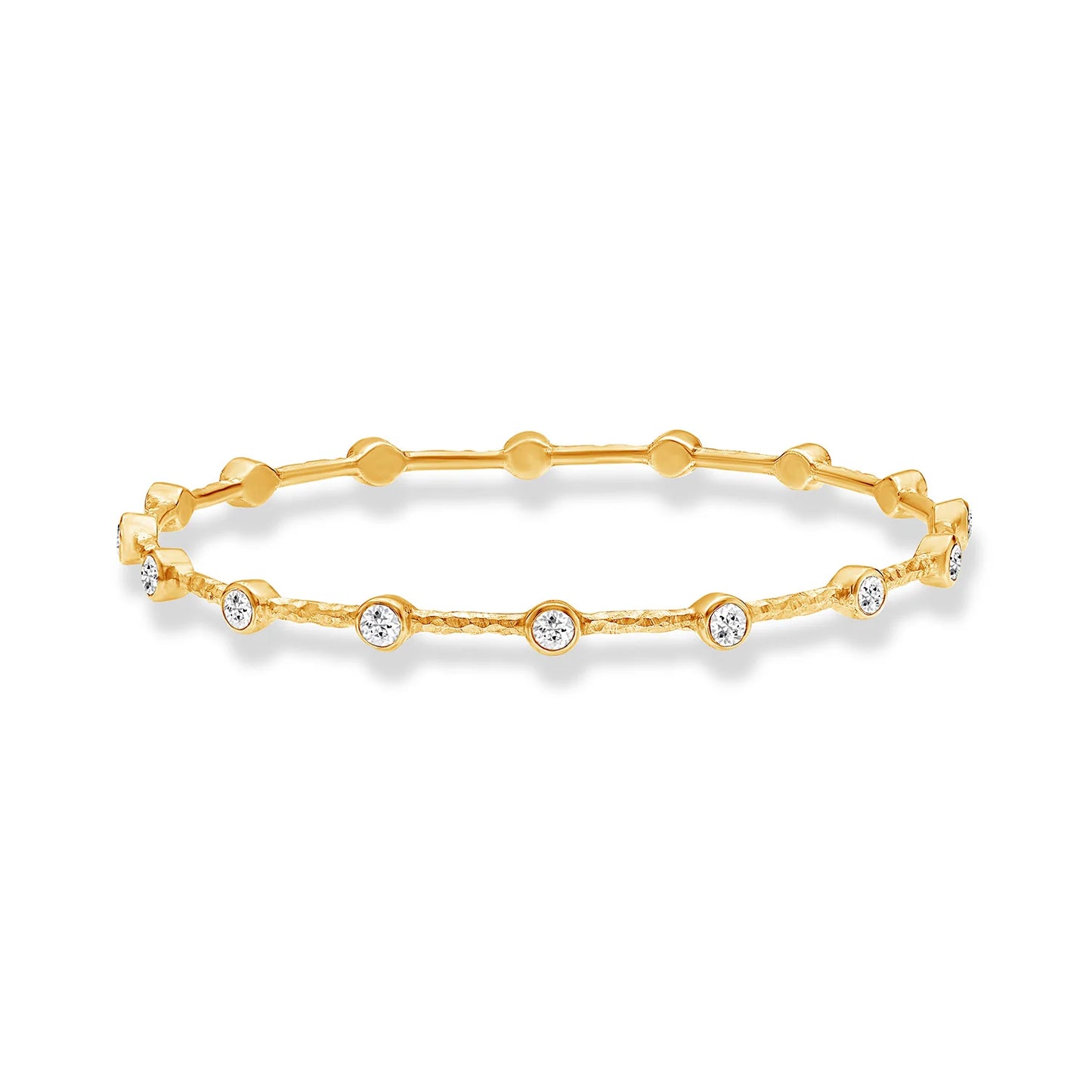 DOWER & HALL Round White Topaz Array Bangle TWBG63-V-WT-MED