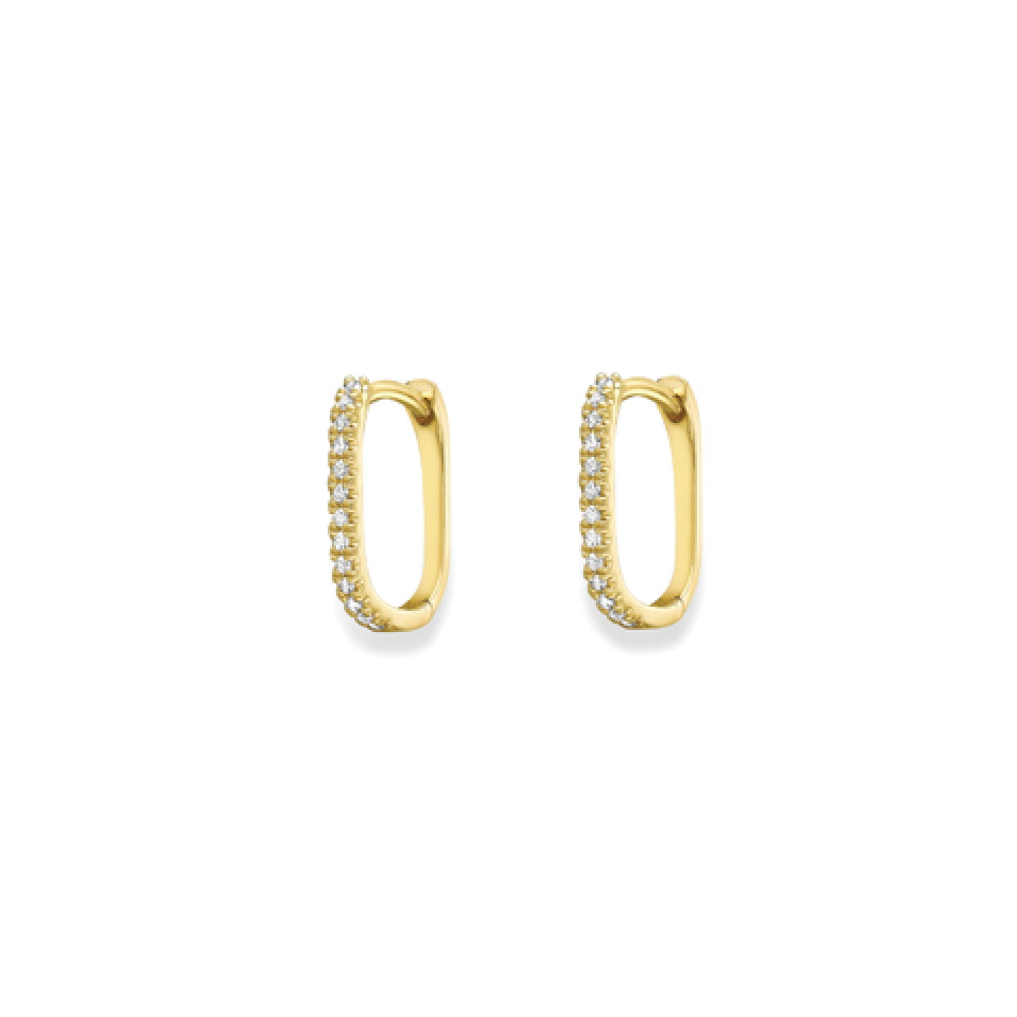 Beards 9ct Yellow Gold Diamond Huggie Hoops EA249