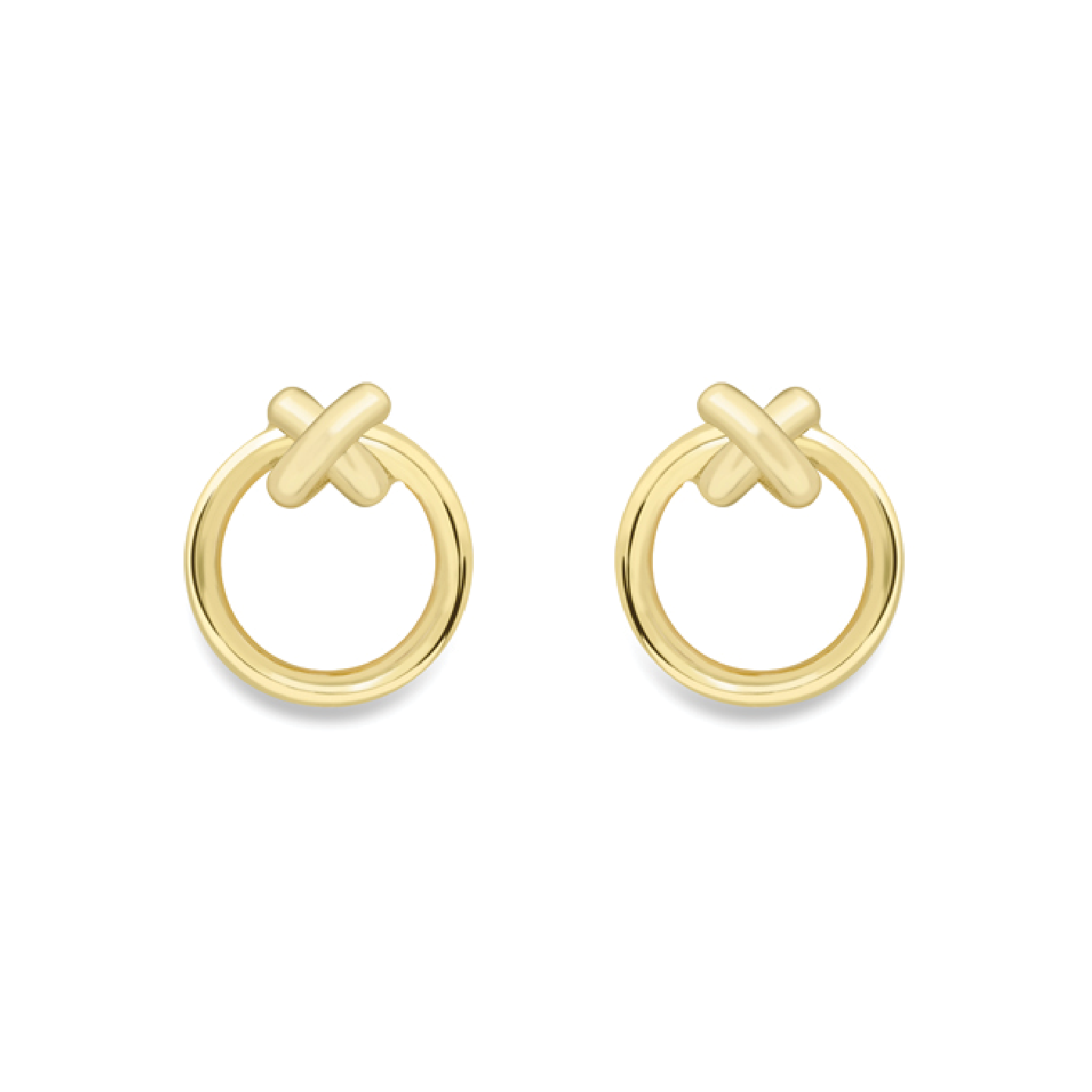 Beards 9ct Yellow Gold Knot Studs ER731
