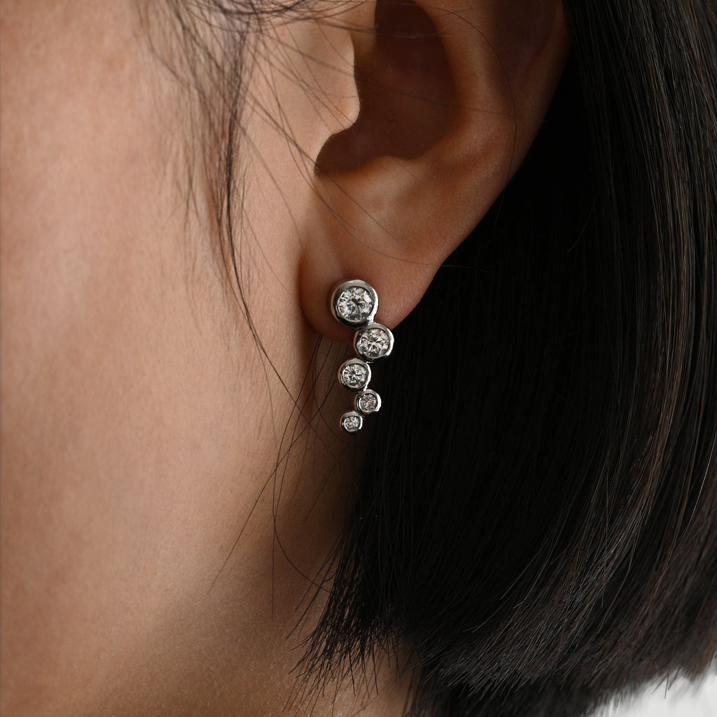 Beards Galaxy Maxi Diamond Earrings GLX306-PLAT