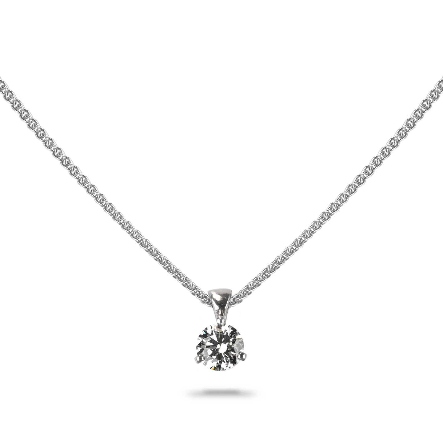 Beards Silver Lab Grown Pendant 0.5ct