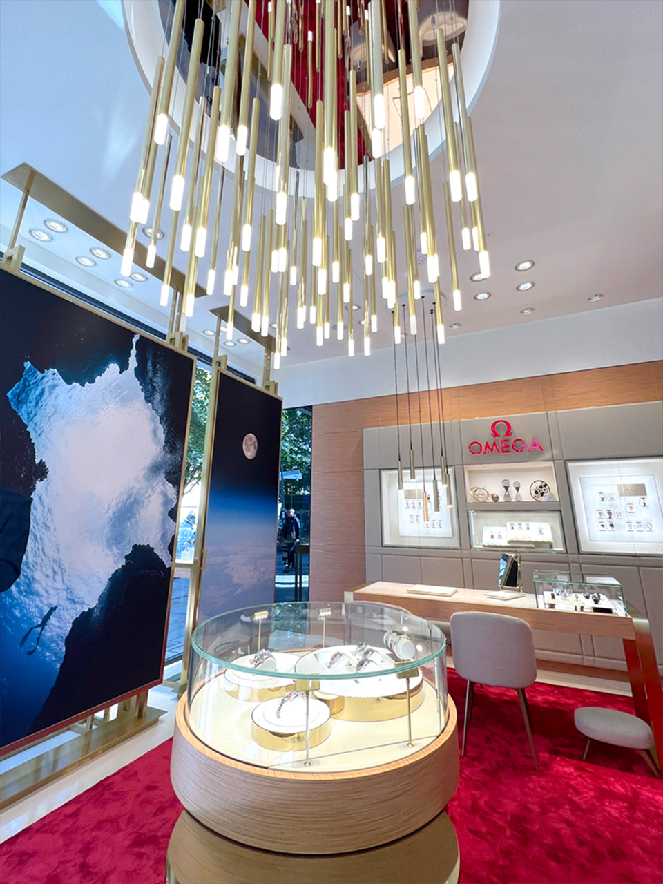 Interior photo of the Beards Jewellers Omega Boutique