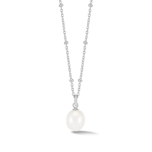 Dower & Hall Timeless Pearl Pendant PLP40-S-WP-18