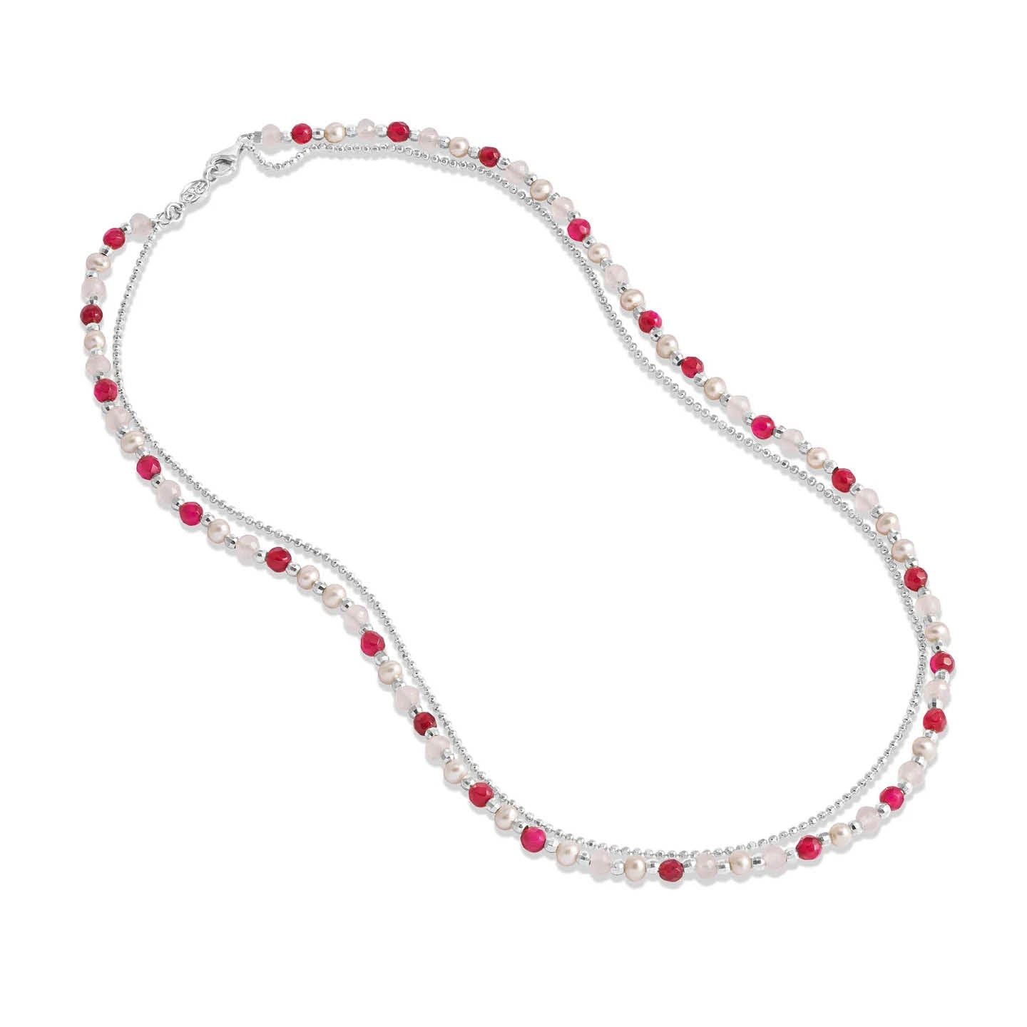 Dower & Hall Blossom Orissa Necklace OBN22-S-PINKBLOSSOM-18