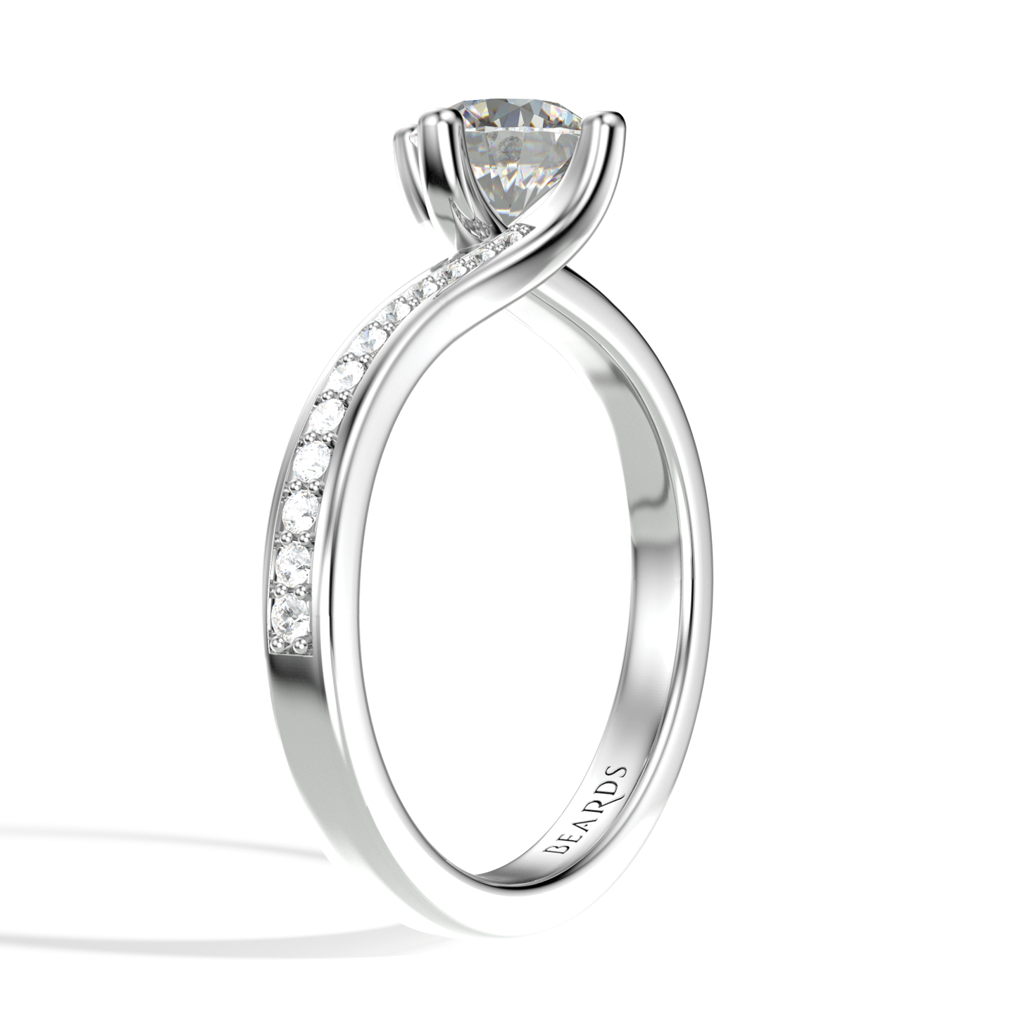 Classic Twist Solitaire Pavé Platinum