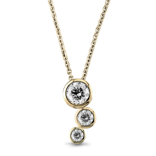 Galaxy Mini Zig Zag Pendant GLX202_Mini_18ctYG 0.27ct