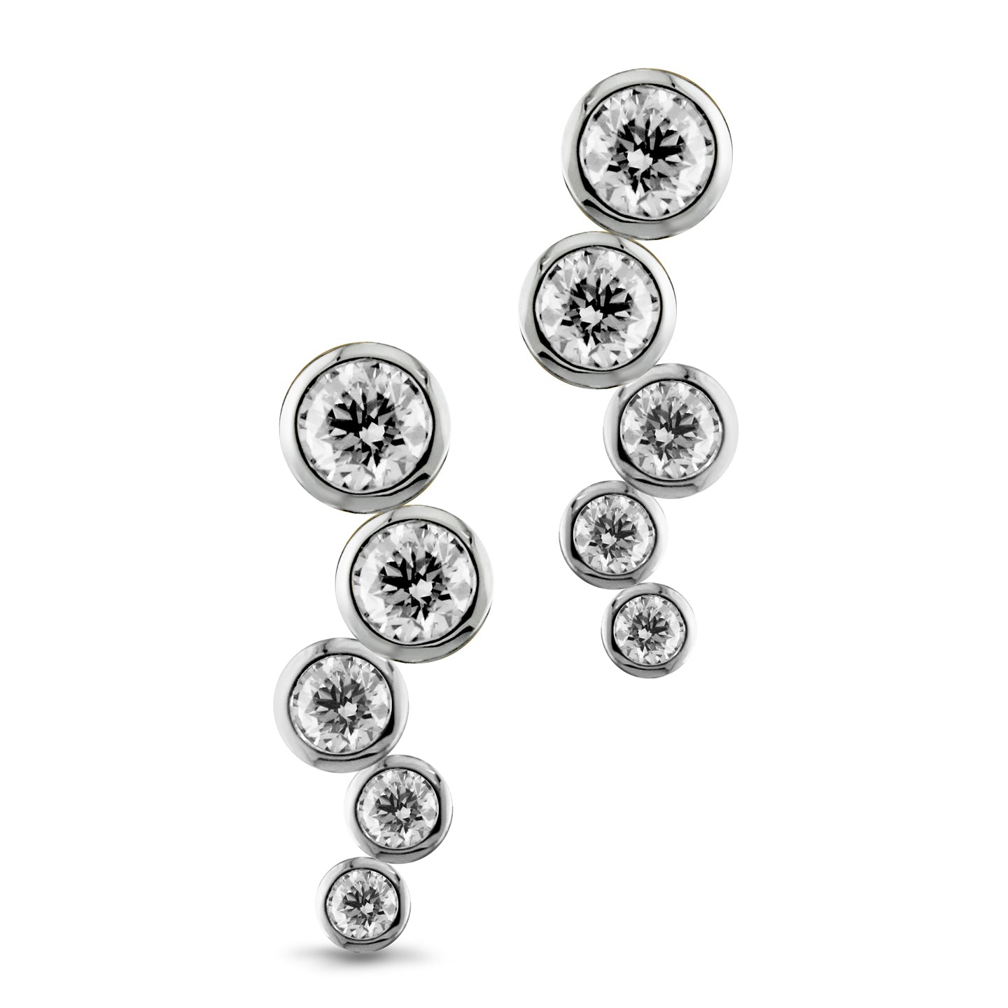 Beards Galaxy Maxi Diamond Earrings GLX306-PLAT