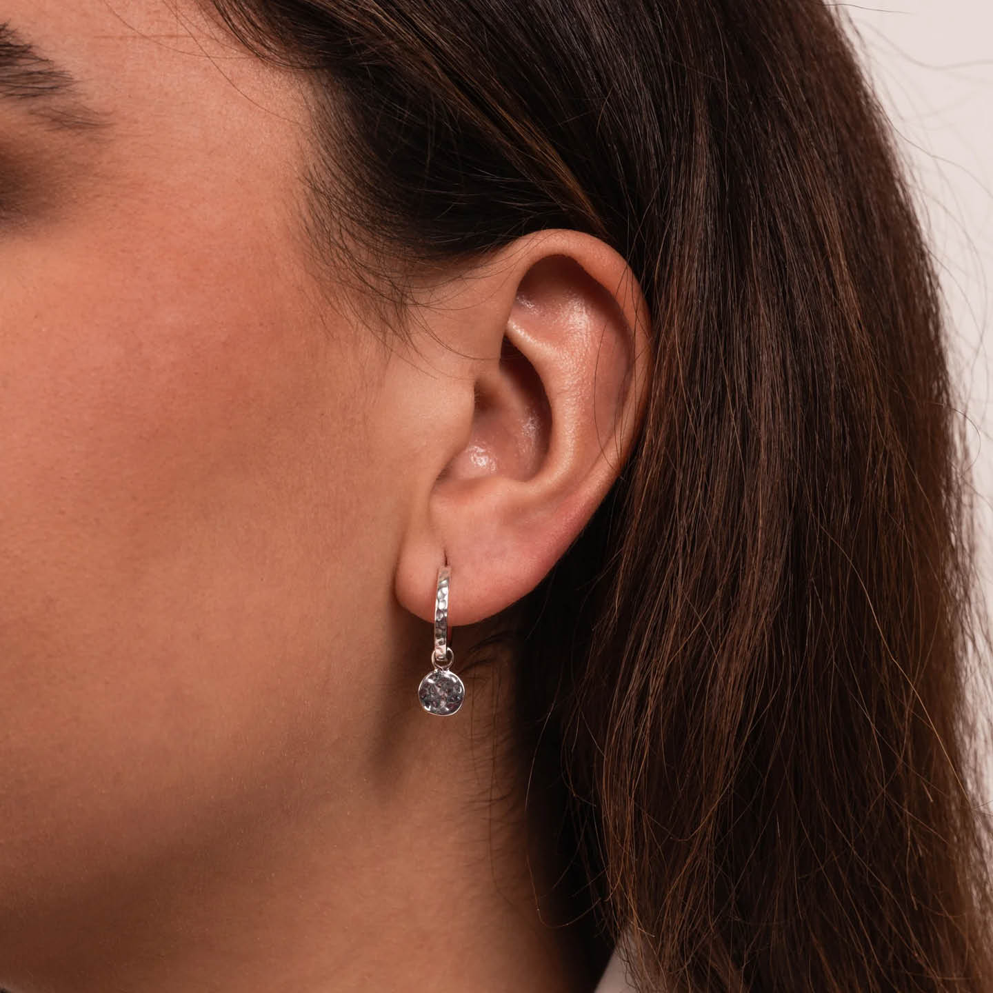 Dower & Hall Hammered Disc Earring Set SCE102-S
