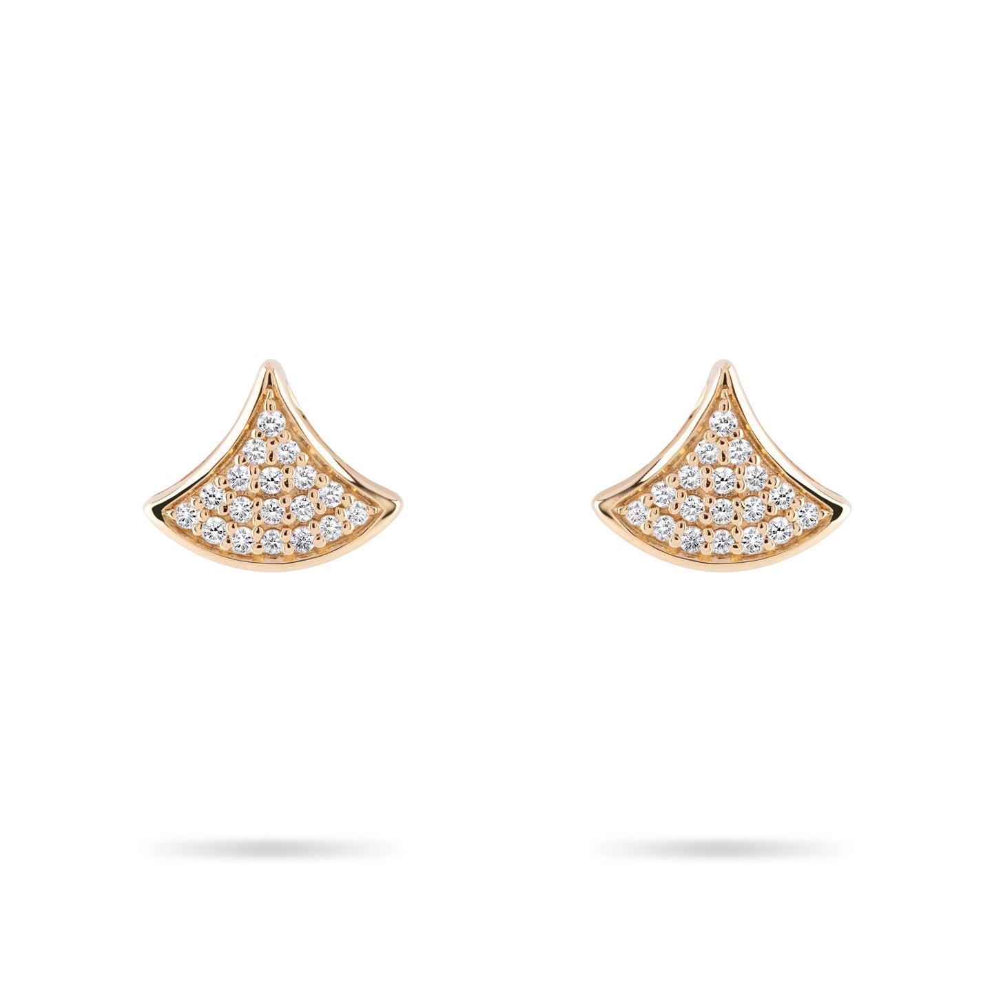 Beards Eventail Yellow Gold & Diamond Studs EVN301_GOLD