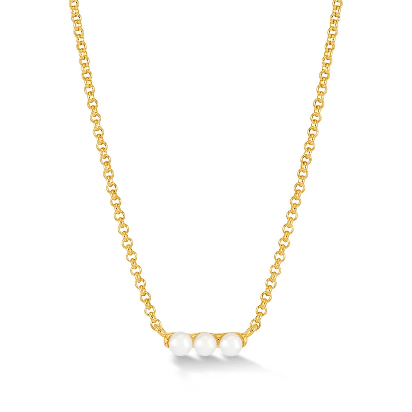 Dower & Hall Timeless Triple Pearl Row Pendant LUP14-V-WP-18