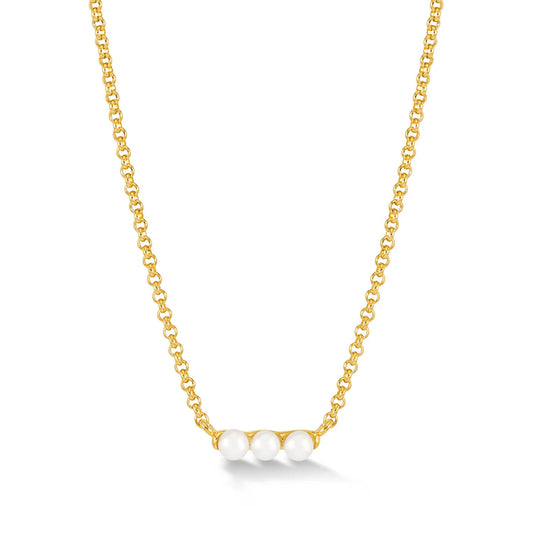 Dower & Hall Timeless Triple Pearl Row Pendant LUP14-V-WP-18