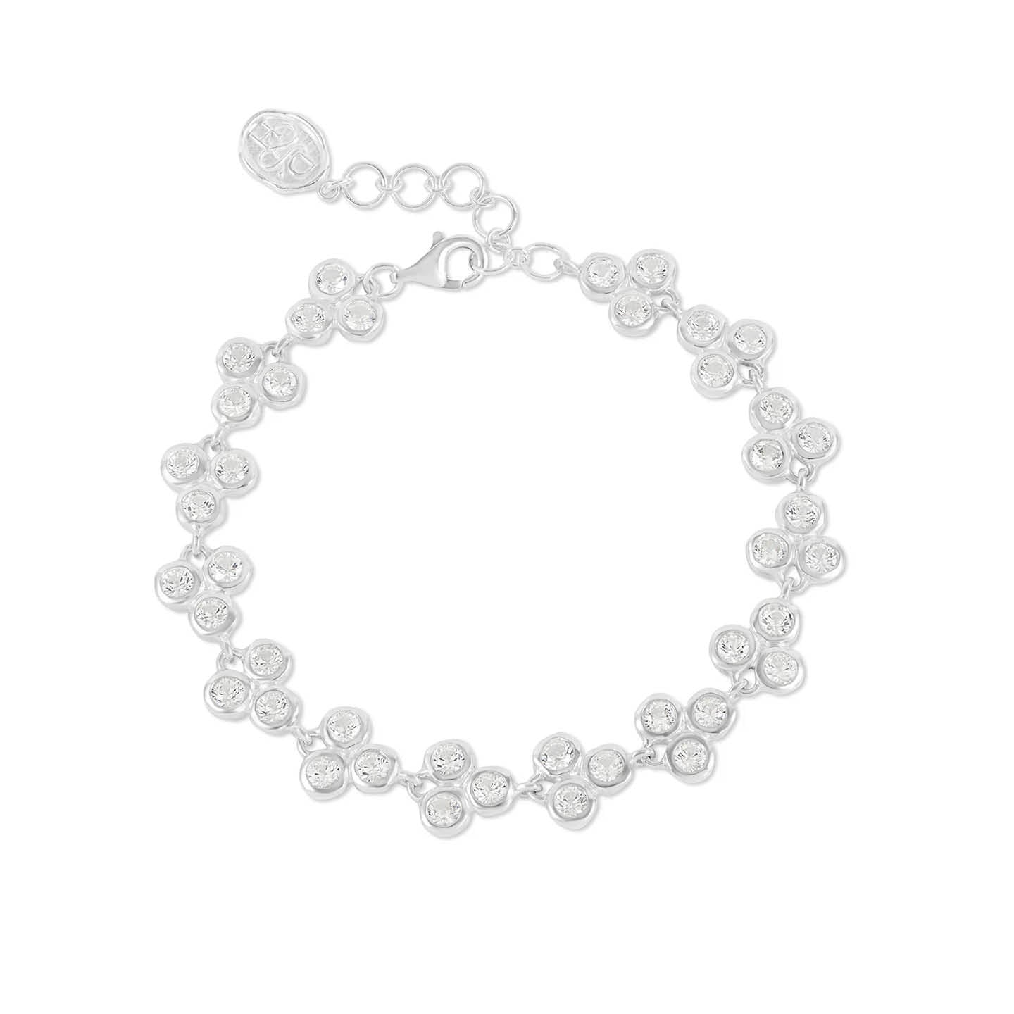 Dower & Hall Ice Trio Array Line Bracelet TWB60-S-WT