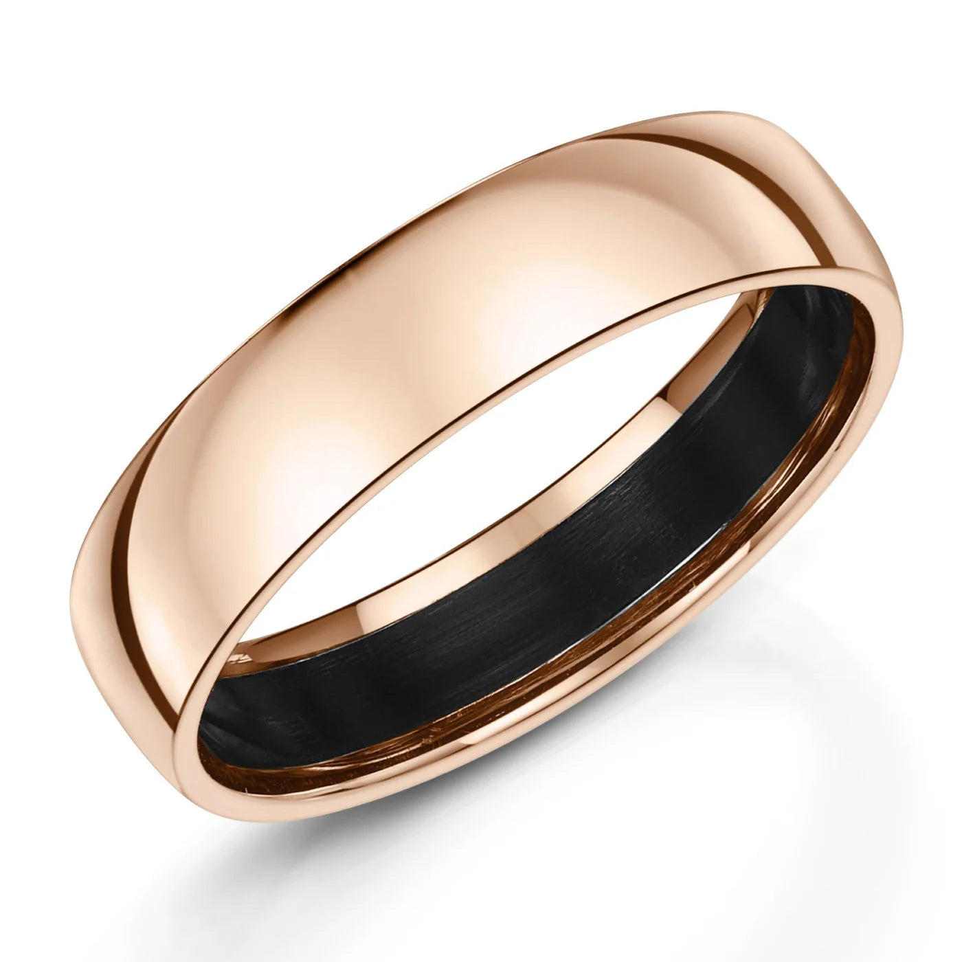 Zedd Plain Zirconium Men's Wedding Band Slight Court 5mm