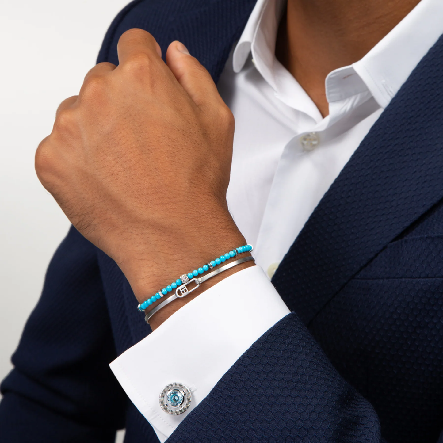 Tateossian Halo Aquamarine Cufflinks