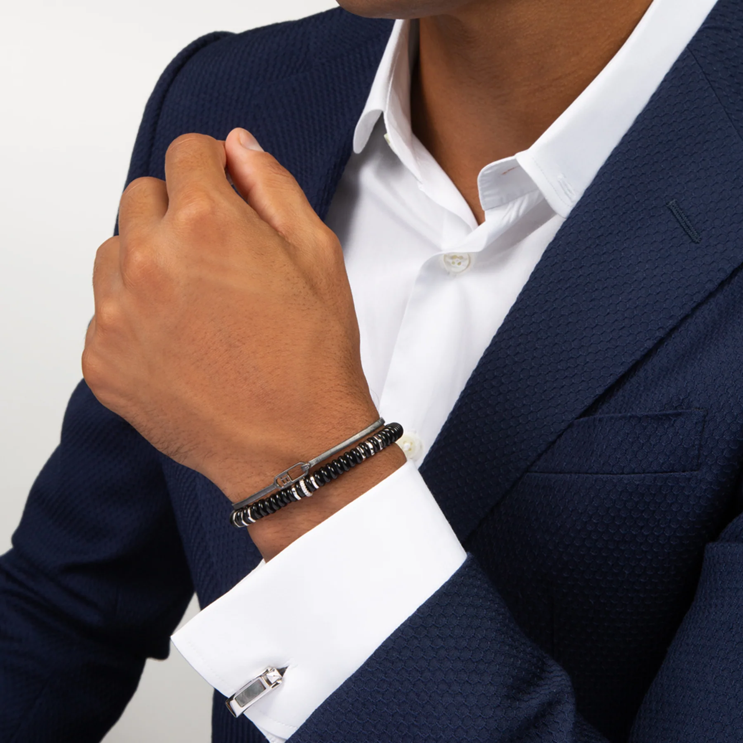Tateossian Positano Black Agate Large