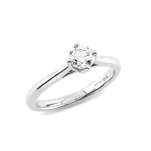 BEARDS round brilliant cut diamond platinum engagement ring
