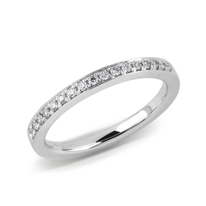 Beards Platinum Diamond Half Eternity Ring