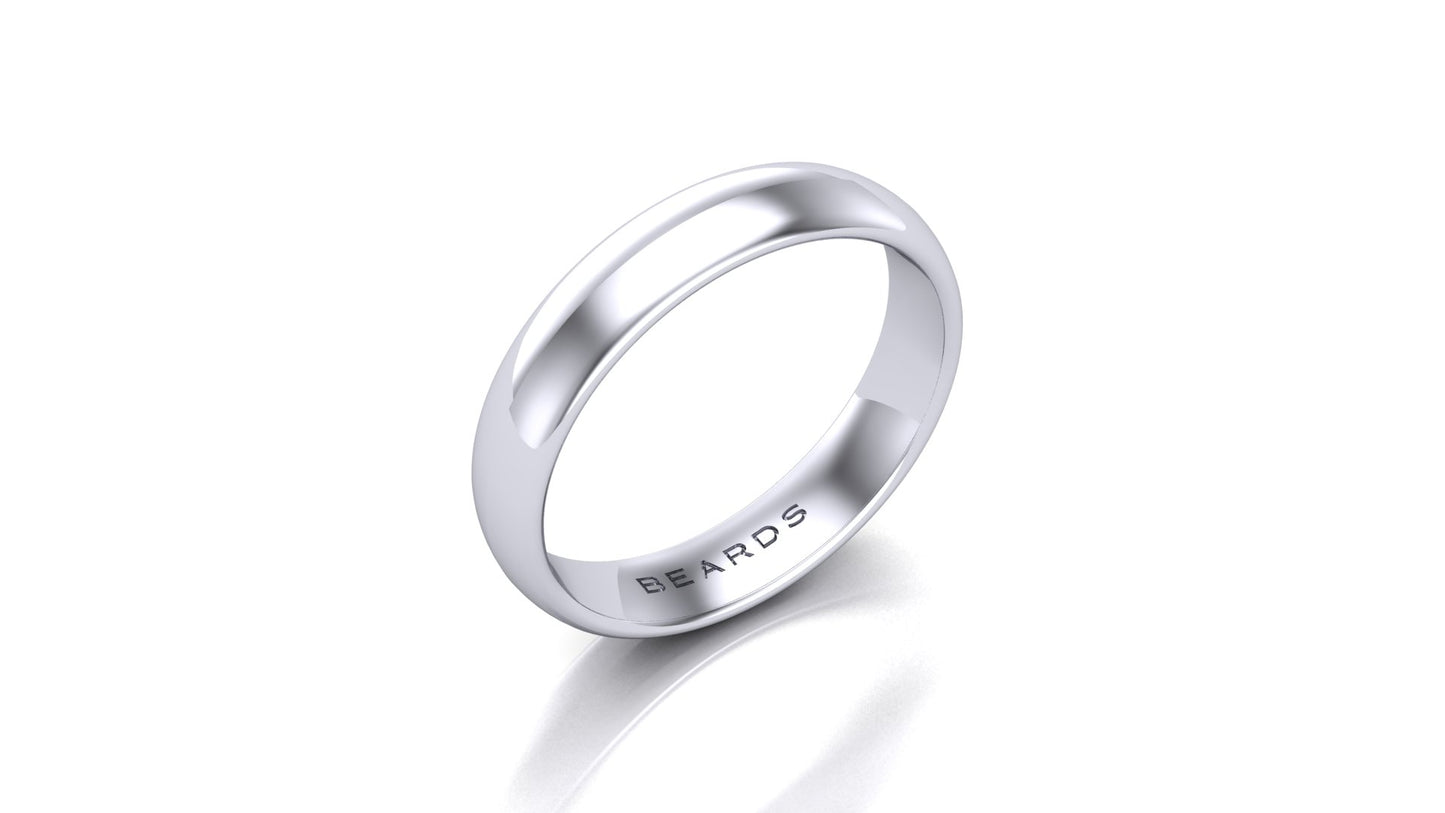 Platinum Wedding Band, 4mm