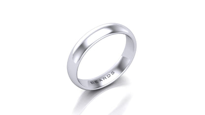 Platinum Wedding Band, 4mm