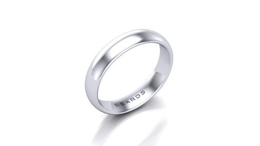 Platinum Wedding Band, 4mm