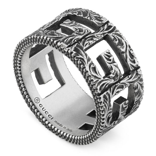 Gucci Square G Cube Silver Ring