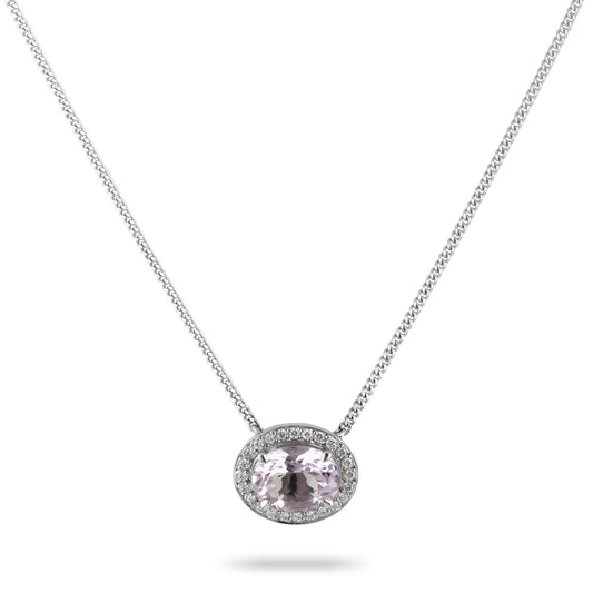 Beards Purple Apatite and Diamond Pendant