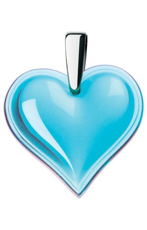 Lalique Turquoise Heart Pendant