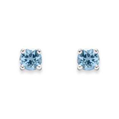 Beards 18ct White God lAquamarine Earstuds 57070AQF1