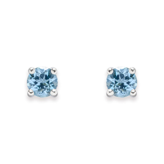 Beards 18ct White God lAquamarine Earstuds 57070AQF1