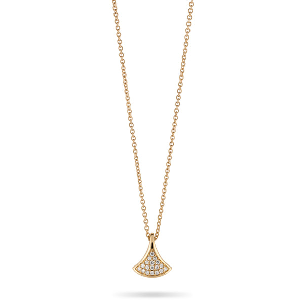 Beards Eventail Yellow Gold & Diamond Necklace EVN201A-GOLD