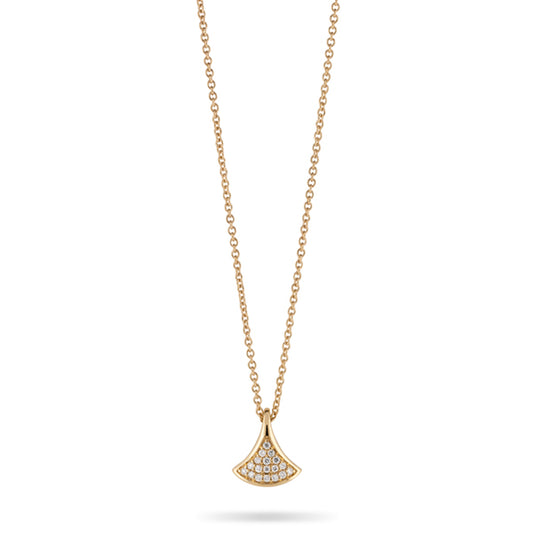 Beards Eventail Yellow Gold & Diamond Necklace EVN201A-GOLD