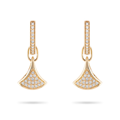 Beards Eventail Yellow Gold & Diamond Drop Earrings EVN302_G