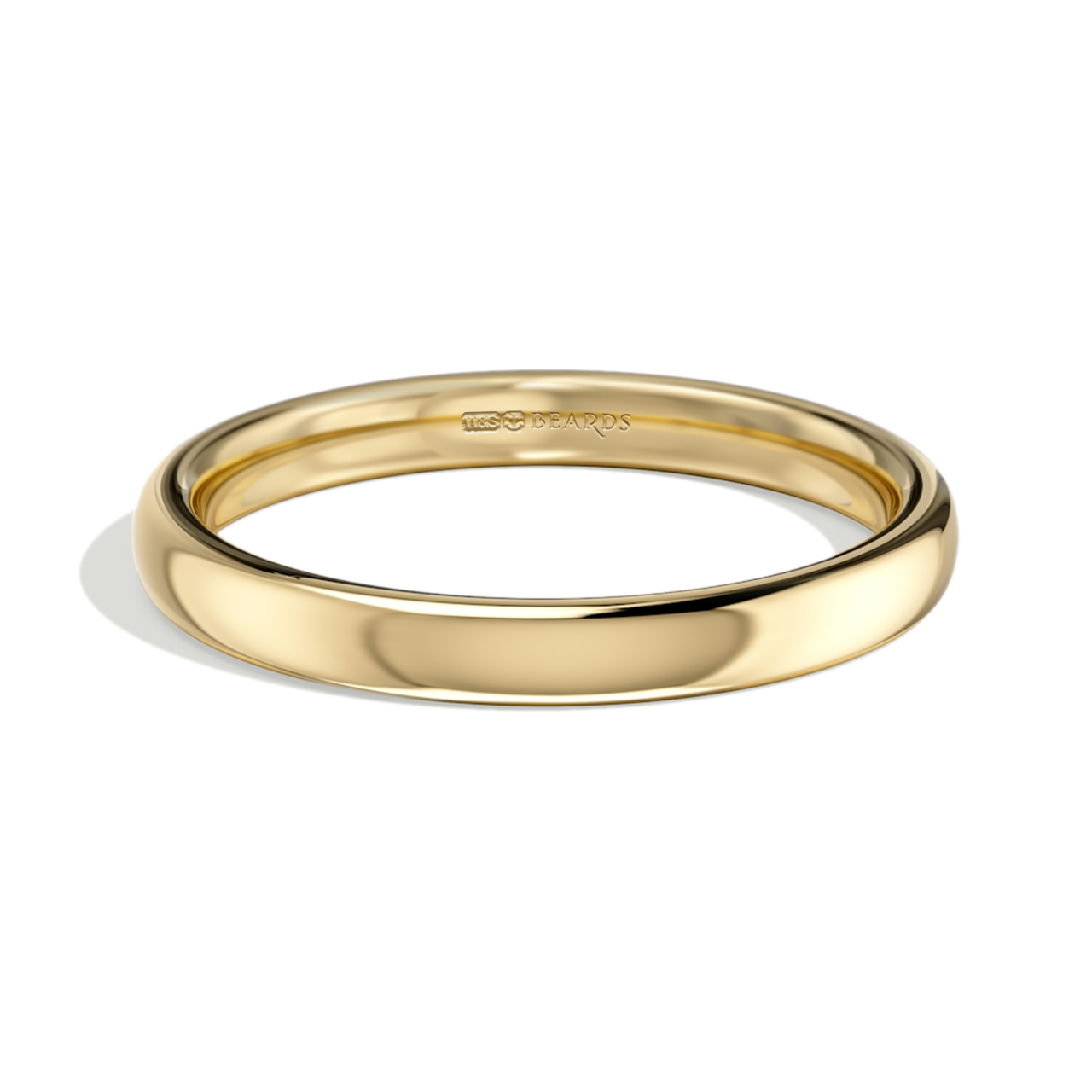 18ct Yellow Gold Bombe Court Wedding Band
